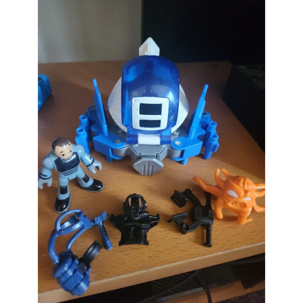 Fisher-Price Imaginext Space Feature Pod Set R4570 Vehicle Astronaut Alien Lot